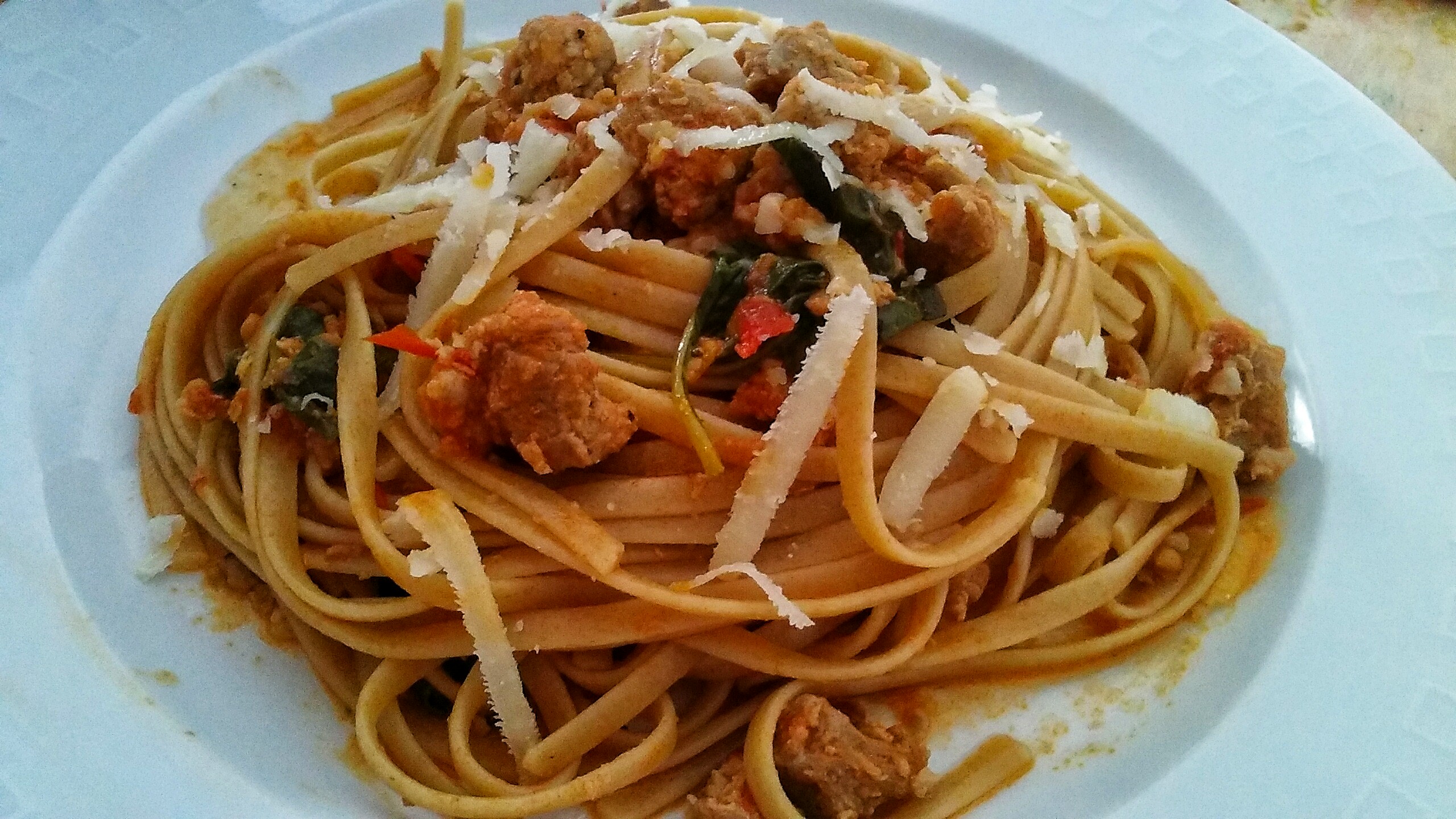 linguine integrali slasicce e pomodorini