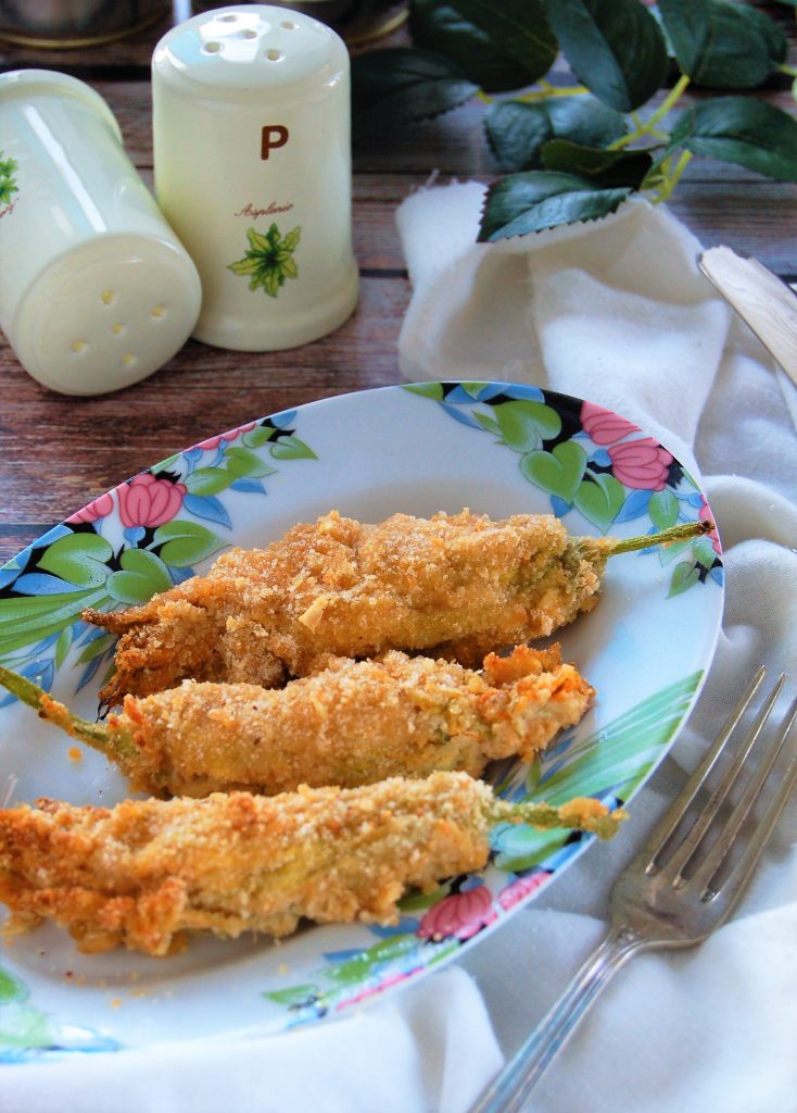 Fiori di Zucca ripieni al forno