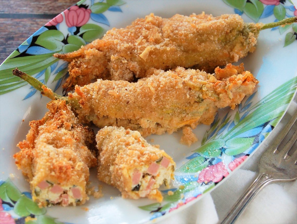 Fiori di Zucca ripieni al forno