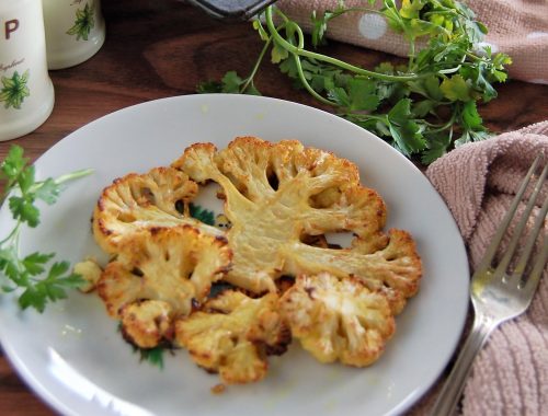 Cavolo a fette gratinato alla curcuma