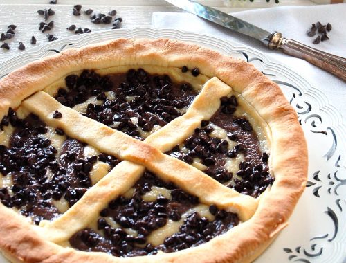 Crostata di crema bicolore